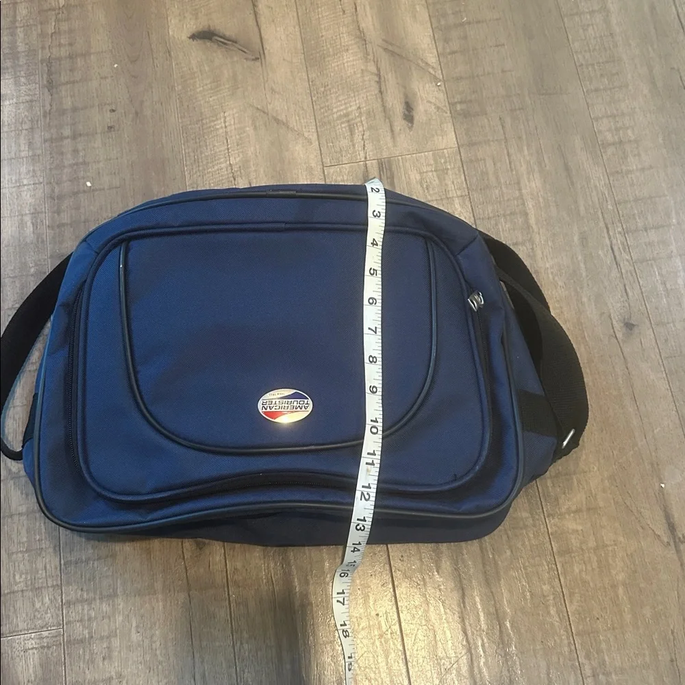 American Tourister Dark Blue Men's Messenger Bag with Black Strap